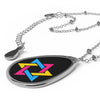 Star of David Oval Pan Pride Necklace
