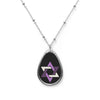 Star of David Oval Queer Pride Necklace