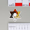 NerdyKeppie Star of David Pride Sticker. A NerdyKeppie matte sticker reading TEXT. This gay pride sticker ships from Portland, Oregon.