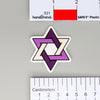 NerdyKeppie Star of David Pride Sticker. A NerdyKeppie matte sticker reading TEXT. This gay pride sticker ships from Portland, Oregon.