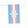 NerdyKeppie Star of David Transgender Pride Flag (Indoor/Outdoor). A Transgender Pride flag with a Star of David, made from durable, weather-resistant poly canvas: this Pride celebration flag makes a great home decoration or casual cape!