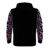 NerdyKeppie Stencil Roses Lightweight Ace Pride Zip Up Hoodie. 