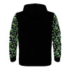 NerdyKeppie Stencil Roses Lightweight Aro Pride Zip Up Hoodie. 
