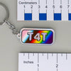 NerdyKeppie-"T4T" Mirrored Pride Keychain-Genderfluid