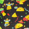 A NerdyKeppie Tacos and Tortillas at a Fiesta Heat & Cold Packs. A microwaveable heat and cold pack featuring a taco-themed design, great gift for friends with, you know, achy joints and stuff.