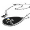 "That's Mr. Dyke To You" Oval Rainbow Gay Pride Necklace