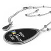 "That's Mr. Faggot To You" Oval Rainbow Gay Pride Necklace