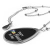 "That's Mrs. Faggot To You" Oval Rainbow Gay Pride Necklace