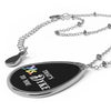 "That's Ms. Dyke To You" Oval Rainbow Gay Pride Necklace