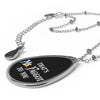 "That's Ms. Faggot To You" Oval Rainbow Gay Pride Necklace