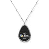 "That's Mx. Dyke To You" Oval Rainbow Gay Pride Necklace
