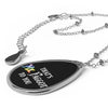 "That's Mx. Faggot To You" Oval Rainbow Gay Pride Necklace
