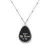 "That's Mx. Faggot To You" Oval Rainbow Gay Pride Necklace