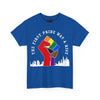 NerdyKeppie "The First Pride Was A Riot" Cotton More Color More Pride Tee Shirt. A unisex cotton tee shirt with a "The First Pride Was A Riot" design on it in Philly Pride colors. This More Color More Pride pride tee shirt has a classic fit.