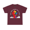 NerdyKeppie "The First Pride Was A Riot" Cotton More Color More Pride Tee Shirt. A unisex cotton tee shirt with a "The First Pride Was A Riot" design on it in Philly Pride colors. This More Color More Pride pride tee shirt has a classic fit.