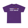 NerdyKeppie "There's One In Every Minyan" Cotton Rainbow Gay Pride Tee Shirt. A unisex cotton tee shirt with a "There's One In Every Minyan" design on it in rainbow pride colors. This gay pride tee shirt has a classic fit.