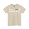 NerdyKeppie "There's One In Every Minyan" Cotton Rainbow Gay Pride Tee Shirt. A unisex cotton tee shirt with a "There's One In Every Minyan" design on it in rainbow pride colors. This gay pride tee shirt has a classic fit.