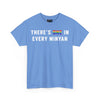 NerdyKeppie "There's One In Every Minyan" Cotton Rainbow Gay Pride Tee Shirt. A unisex cotton tee shirt with a "There's One In Every Minyan" design on it in rainbow pride colors. This gay pride tee shirt has a classic fit.