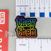 NerdyKeppie Pronouns Rainbow Gay Pride Badge Holder/ID Card Holder. This pride badge holder offers a choice of 6 sets of pronouns. Our badge reel with rainbow pride pronoun choices shows your LGBTQ+ support at work!