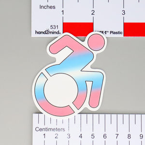 NerdyKeppie-Active Accessible/Handicapped Symbol Disability Pride Sticker-Trans
