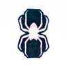 NerdyKeppie's Trans BONEYARD Spider Embroidered Pride Patch are shaped like their namesake and stitched on black duck cloth!