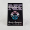 NerdyKeppie Faith & Pride Cross Enamel Pins. A Lotus pride enamel pin for our Faith & Pride project, available in twelve pride flags! This pin is 1.25 inches across and ships from Portland, Oregon USA.