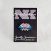 NerdyKeppie Faith & Pride Lotus Enamel Pins. A Lotus pride enamel pin for our Faith & Pride project, available in twelve pride flags! This pin is 1.25 inches across and ships from Portland, Oregon USA.