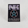 NerdyKeppie Faith & Pride Pentacle Enamel Pin. A Pentacle pride enamel pin for our Faith & Pride project, available in twelve pride flags! This pin is 1.25 inches across and ships from Portland, Oregon USA.
