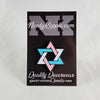 NerdyKeppie Faith & Pride Star of David Enamel Pins. A Star of David pride enamel pin for our Faith & Pride project, available in twelve pride flags! This pin is 1.25 inches across and ships from Portland, Oregon USA.