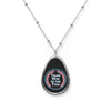 "Trans Mom of the Year" Oval Trans Pride Necklace