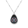 "Trans Parent of the Year" Oval Trans Pride Necklace