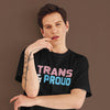 NerdyKeppie Trans & Proud Unisex Cotton Trans Pride Tee Shirt. Our Trans & Proud Unisex Cotton Trans Pride Tee Shirt is available in sizes S-5XL. Printed for you by us; ships directly from in Portland, OR USA.
