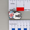 NerdyKeppie Proud to the Bone Cave Bear Skull Pride Enamel Pins. A cave bear skull pride enamel pin for our Proud to the Bone project. This prehistoric pin wears an adorable flower crown & makes a perfect nerd gift!