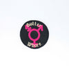 NerdyKeppie's Trans Symbol "Gutter Whore" Embroidered Patch are stitched on black duck cloth and backed by sturdy vinyl fuse.