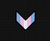 NerdyKeppie's Transgender Stackable Pride Chevron Embroidered Pride Patch are stitched on black duck cloth and backed by sturdy vinyl fuse.