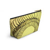 NerdyKeppie Vintage Snake Skeleton Zipper Pouch with T-Bottom. A zippered accessory/makeup bag featuring a t-bottom and a Vintage Snake Skeleton pattern. This zipper pouch is fully lined and comes in two sizes.