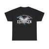 NerdyKeppie "We Built These Titties On Estrogen" Cotton Trans Pride Tee Shirt. 