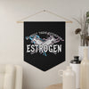 NerdyKeppie "We Built These Titties On Estrogen" Trans Pride Pennant. 