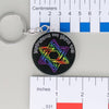 NerdyKeppie-"We Will Outlive Them" Monochrome & Rainbow Gay Pride Judaica Keychain-Rainbow