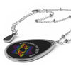 "We Will Outlive Them" Star of David Rainbow Gay Pride Necklace
