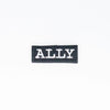 NerdyKeppie's White "Ally" Embroidered Patch are stitched on sturdy rectangular duck cloth and backed with vinyl fuse.