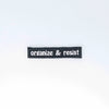 NerdyKeppie's White BONEYARD "Organize and Resist" Embroidered Patch are stitched on sturdy rectangular duck cloth and backed with vinyl fuse.