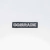 NerdyKeppie's White "Comrade" Embroidered Patch are stitched on sturdy rectangular duck cloth and backed with vinyl fuse.