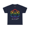 NerdyKeppie "Yep, It's Natural" d20 Cotton Rainbow Gay Pride Tee Shirt. A unisex cotton tee shirt with a "Yep, It's Natural" design on it in rainbow pride colors. This gay pride tee shirt has a classic fit.