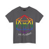 NerdyKeppie "Yep, It's Natural" d20 Cotton Rainbow Gay Pride Tee Shirt. A unisex cotton tee shirt with a "Yep, It's Natural" design on it in rainbow pride colors. This gay pride tee shirt has a classic fit.