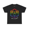 NerdyKeppie "Yep, It's Natural" d20 Cotton Rainbow Gay Pride Tee Shirt. A unisex cotton tee shirt with a "Yep, It's Natural" design on it in rainbow pride colors. This gay pride tee shirt has a classic fit.