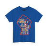 NerdyKeppie "Your Heart Is A Muscle The Size Of Your Fist" Cotton Tee Shirt. A unisex cotton tee shirt with a design reading "Your Heart Is A Muscle The Size Of Your Fist". This cotton pride tee shirt has a classic fit.