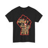 NerdyKeppie "Your Heart Is A Muscle The Size Of Your Fist" Cotton Tee Shirt. A unisex cotton tee shirt with a design reading "Your Heart Is A Muscle The Size Of Your Fist". This cotton pride tee shirt has a classic fit.