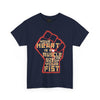 NerdyKeppie "Your Heart Is A Muscle The Size Of Your Fist" Cotton Tee Shirt. A unisex cotton tee shirt with a design reading "Your Heart Is A Muscle The Size Of Your Fist". This cotton pride tee shirt has a classic fit.
