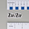 NerdyKeppie Old English Pronoun Sticker. Our NerdyKeppie Old English Pronoun Stickers come on a sturdy matte white vinyl, printed with your choice of pronouns in black Old English text. Our Old English Pronoun Stickers ship from Portland, Oregon.